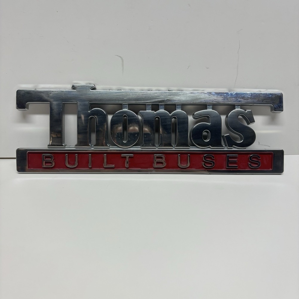 Thomas Built Buses Emblem OEM School Bus Badge Plate Nameplate Logo Trim Vintage